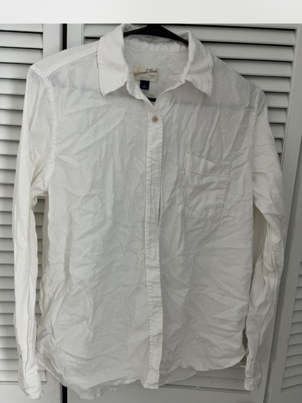 Universal Threads Linen Shirt , Size Small , White , New without tags!